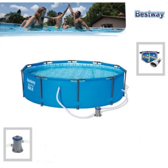 Piscina cu cadru otel PRO Max 305 x 76 cm cu filtru Piscina cu cadru otel PRO Max 305 x 76 cm cu filtru