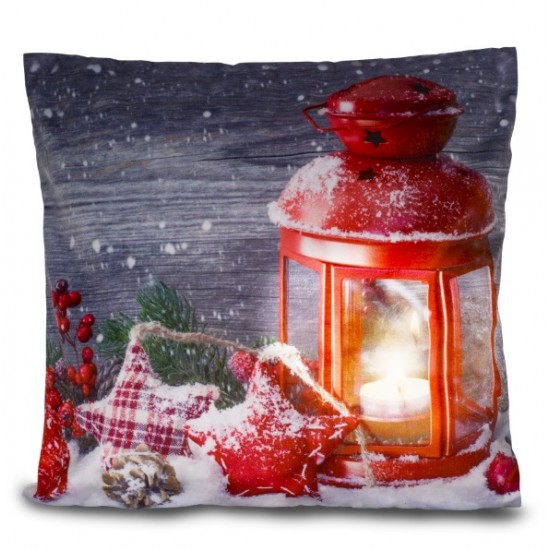 Fata de perna decorativa LED felinar rosu Fata de perna decorativa LED felinar rosu