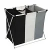 Cos textil pliabil cu 3 compartimente 118 l, 66 x 60 x 39 cm