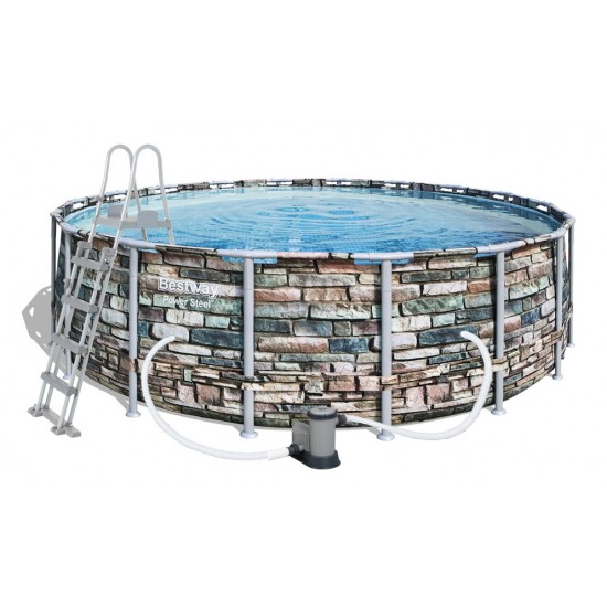 Piscina cu cadru Power Steel Stone 549 x 132 cm cu accesorii Piscina cu cadru Power Steel Stone 549 x 132 cm cu accesorii
