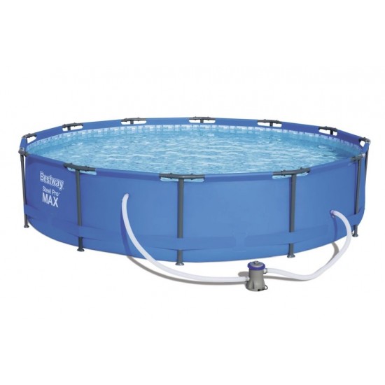 Piscina cu cadru otel Steeal PRO MAX 366 x 76 cm cu pompa de filtrare Piscina cu cadru otel Steeal PRO MAX 366 x 76 cm cu pompa de filtrare