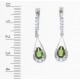 Set pandantiv si cercei din argint cu moldavite si zirconiu Set pandantiv si cercei din argint cu moldavite si zirconiu