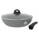 Tigaie GRANIT Wok 30 cm cu maner detasabil Tigaie GRANIT Wok 30 cm cu maner detasabil