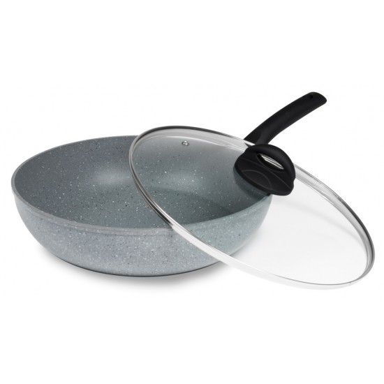 Tigaie GRANIT Wok 30 cm cu maner detasabil Tigaie GRANIT Wok 30 cm cu maner detasabil